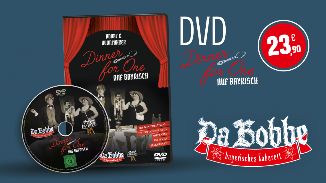 „Dinner for One“ auf Bayrisch DVD JETZT noch als Weihnachtsgeschenk sichern – HIER KLICKEN